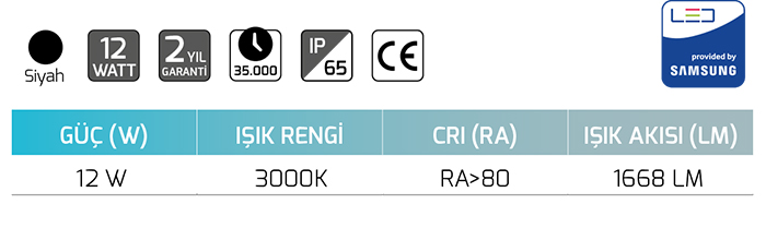 Goya Gy 6253 12 Watt Bahçe Armatürü